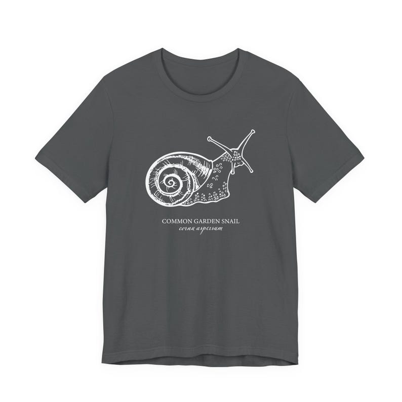 Cottagecore Snail Shirt, Botanical Garden Tee, Nature Lover Gift Asphalt