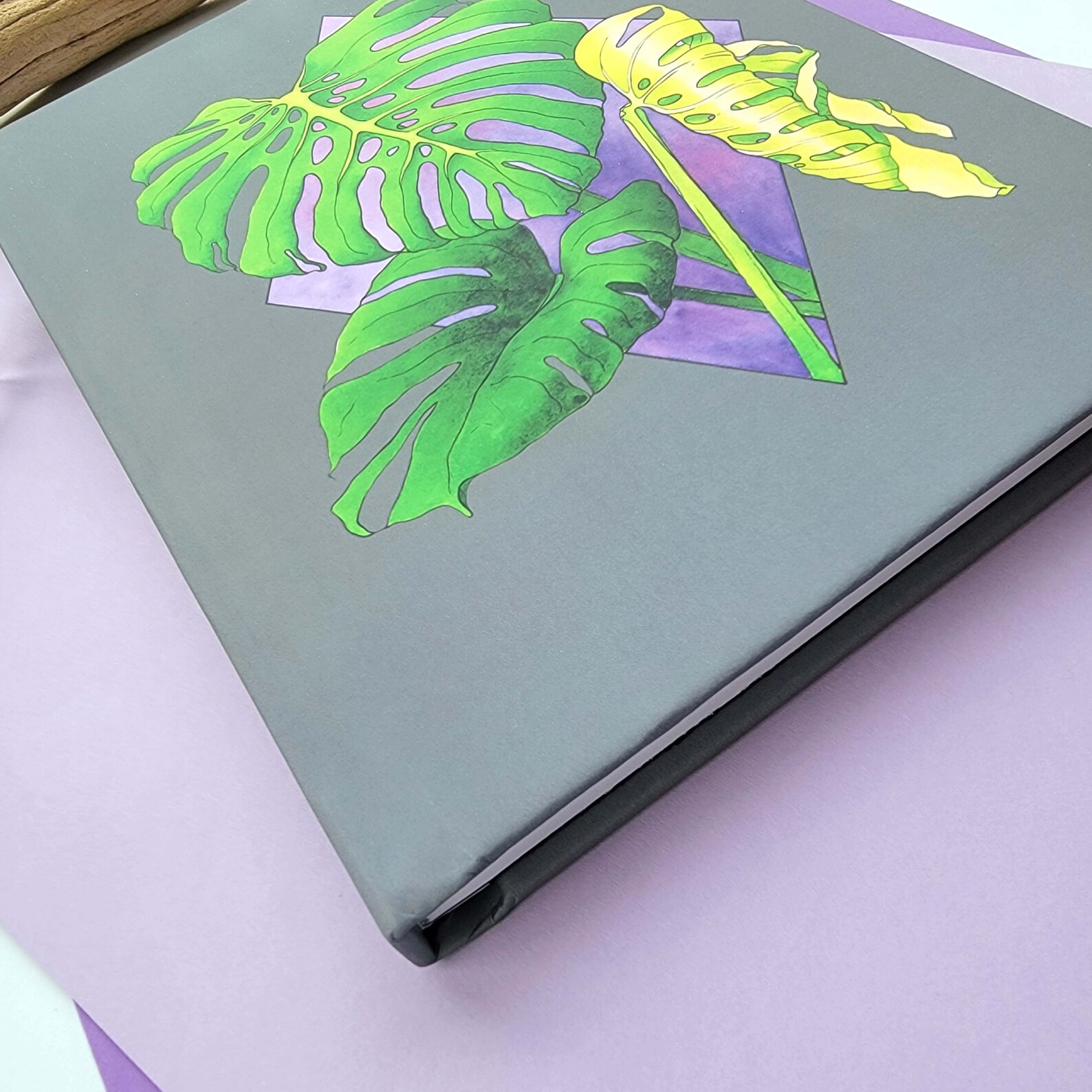 Monstera Watercolor Hardcover Journal, Tropical Plant Notebook - Etsy