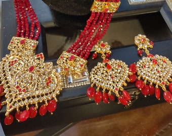 Indian Hyderabad Nizami Raani Haar Necklace Bridal Jewellery Full Set Wedding Gift