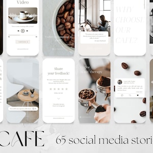 65 modelos de histórias de mídia social para cafés, padarias ou indústrias relacionadas a alimentos | marketing empresarial Instagram Facebook design de conteúdo
