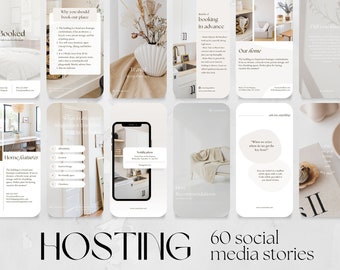 60 Hosting Social Media Stories Templates for Hosts | vacation rentals guesthouse holiday home rooms to rent facebook instagram Story ideas