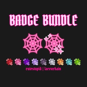 Spider Web Pack | Twitch Sub Badges, Bits, Channel Points