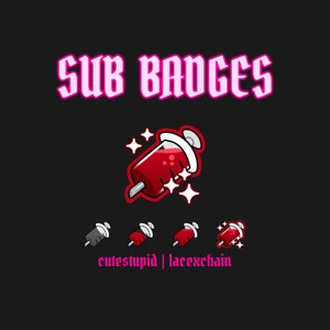 Syringe Needle Sub Badges | Red