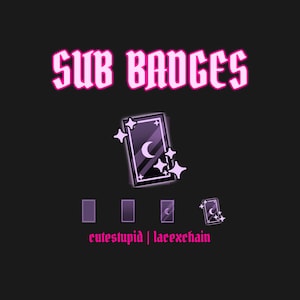 Tarot Card Sub Badges | Black