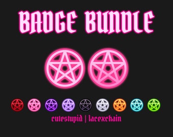 Pentagram Pack | Twitch Sub Badges, Bits, Channel Points