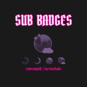 Moon Sub Badges | Black