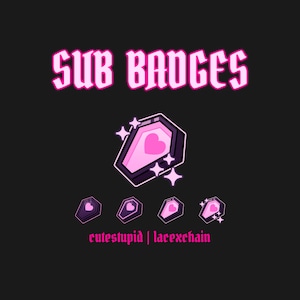 Odznaki subskrybentów Vampire Coffin | Różowe | Odznaki subskrybentów Twitch, punkty kanału