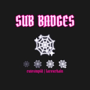 Spiderweb Sub Badges | White