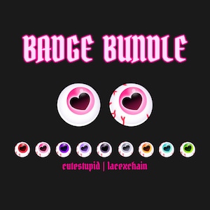 Eyeball Pack | Twitch Sub Badges, Bits, Channel Points