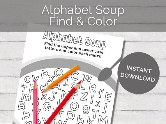 Alphabet Coloring Page: Seek & Find ABC Worksheet (PDF Download)