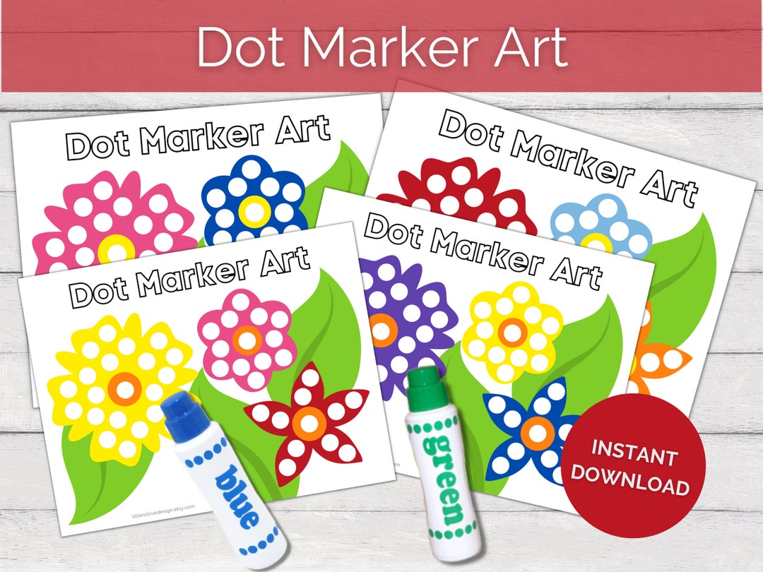 Dot Marker Activity Pages - Toddler & Preschool Art - Fine Motor Skills ...