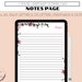FLORAL NOTES PAGE| Notes Page Printable| Digital Download| Flowers ...