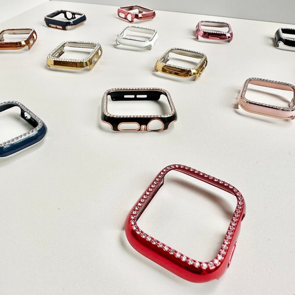 Apple watch protection case all colors with diamonds