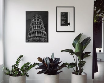 Architectural Black and White set of Two Wall Art | "Higher"