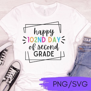 Feliz 102º Día de 2º Grado svg png, Segundo Grado 102º Día svg png, 102º Día de Escuela SVG, 102º Día de 2º Grado svg