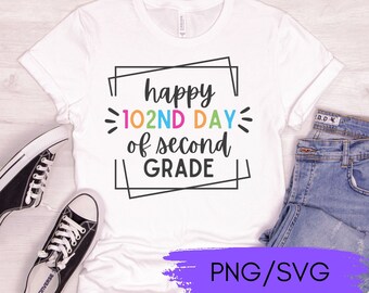 Feliz 102º Día de 2º Grado svg png, Segundo Grado 102º Día svg png, 102º Día de Escuela SVG, 102º Día de 2º Grado svg