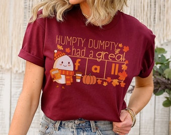 Humpty Dumpty Reading Teacher Shirt, Fall Teacher Shirt, Autumn Science of Reading Tee, Reading Interventionist Back to School Shirt, SOR