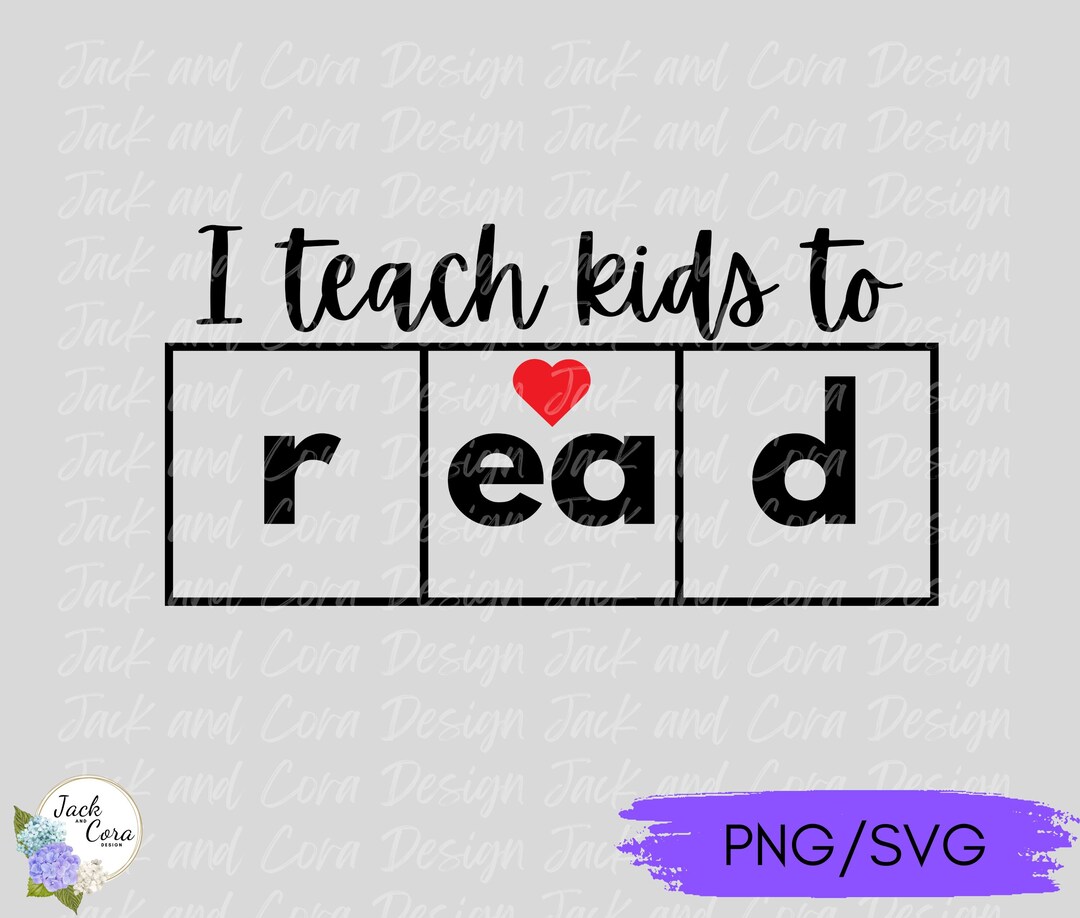 I teach kids to read svg reading teacher svg reading etsy