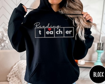 Reading Teacher Hoodie, Reading Specialist Sweatshirt, Science of Reading Sweatshirt, Reading Interventionist Crewneck Sweatshirt