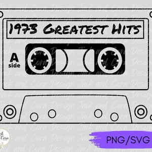 1973 Cassette SVG, 50. urodziny SVG, 50. SVG, 1973 Class Reunion SVG, 50. plik do cięcia, 1973 SVG na koszulkę, 50. rocznica SVG