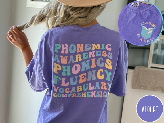Phonemic Awareness Comfort Colors Shirt, Science of Reading Shirt, Reading Teacher Shirt, Interventionist Double Sided Back Print T-Shirt