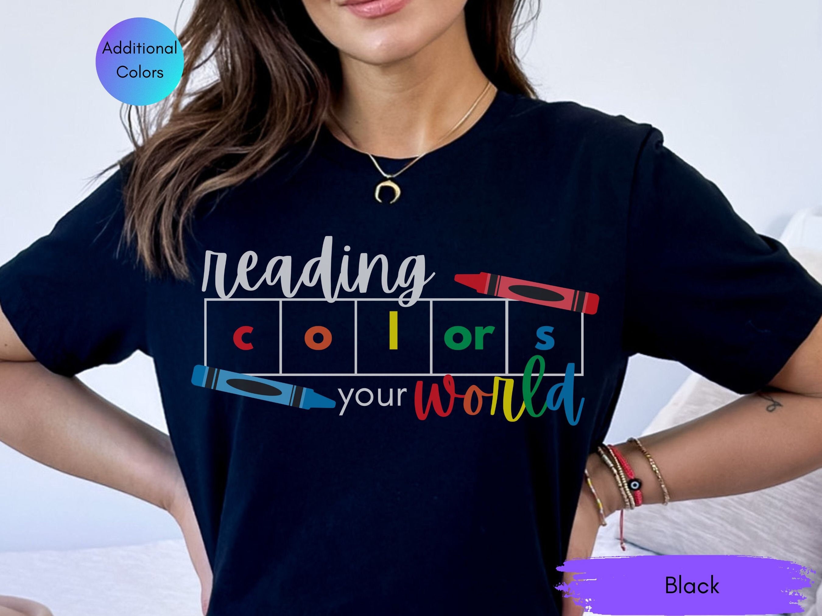 Reading Colors Your World Shirt, Literacy Night Shirt, Reading