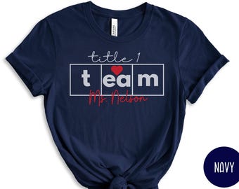 Personalized Title 1 Team Shirt, Custom Reading Interventionist Team Shirt, Science of Reading Shirt, Reading Shirt for Teachers