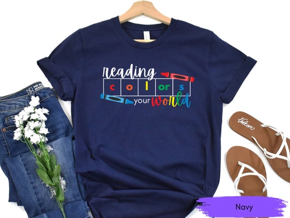Reading Colors Your World Shirt, Literacy Night Shirt, Reading