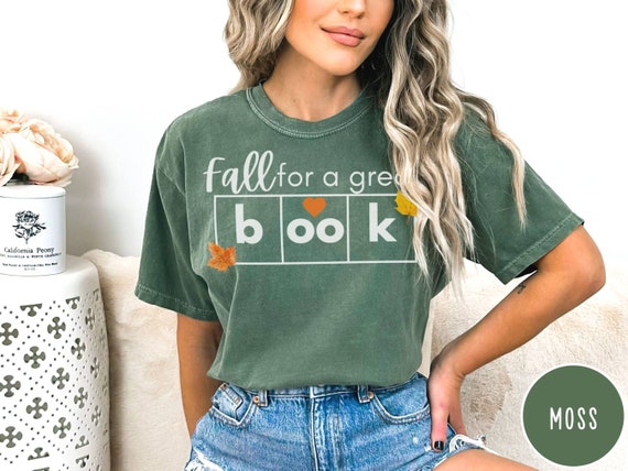 Comfort Colors Fall for A Great Book Shirt, Reading Teacher Shirt, Reading Interventionist Shirt, Fall Teacher Shirt, Science of Reading
