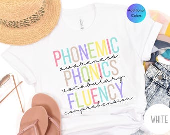 Chemise de professeur de lecture de printemps, chemise de professeur de printemps, chemise interventionniste de printemps, chemise Science de la lecture, cadeau de Pâques pour les enseignants