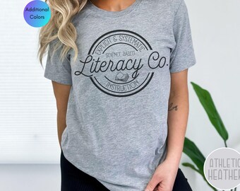 Chemise co-alphabétisation, chemise de professeur de lecture, chemise interventionniste, cadeau pour professeur d'alphabétisation, chemise science de la lecture, chemise de retour à l'école