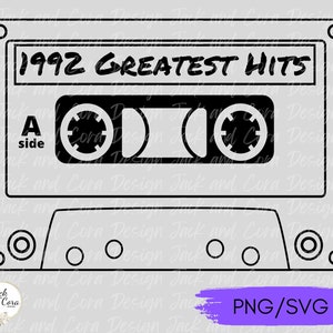 1992 Cassete SVG, 30º aniversário svg, 30º svg, 1992 Class Reunion SVG, 30º arquivo cortado, 1992 svg para camisa, 30º aniversário svg
