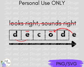 Reading Teacher svg, Reading Specialist svg, Science of Reading svg, Orthographic Mapping svg, Reading Interventionist svg, Cut file