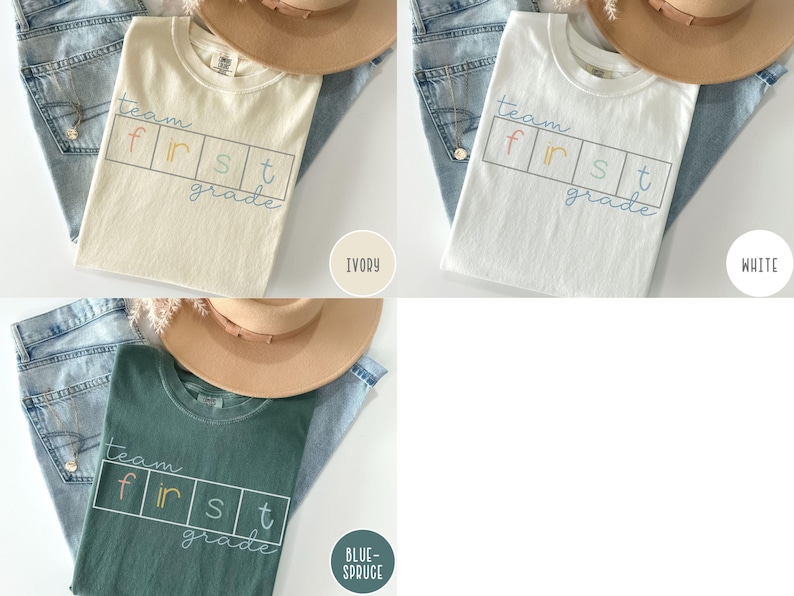 Team 1st Grade Comfort Colors Shirt, First Grade Team Shirt, Science of Reading Shirt, Back to School Shirts for Teachers, 1st Grade Team afbeelding 7