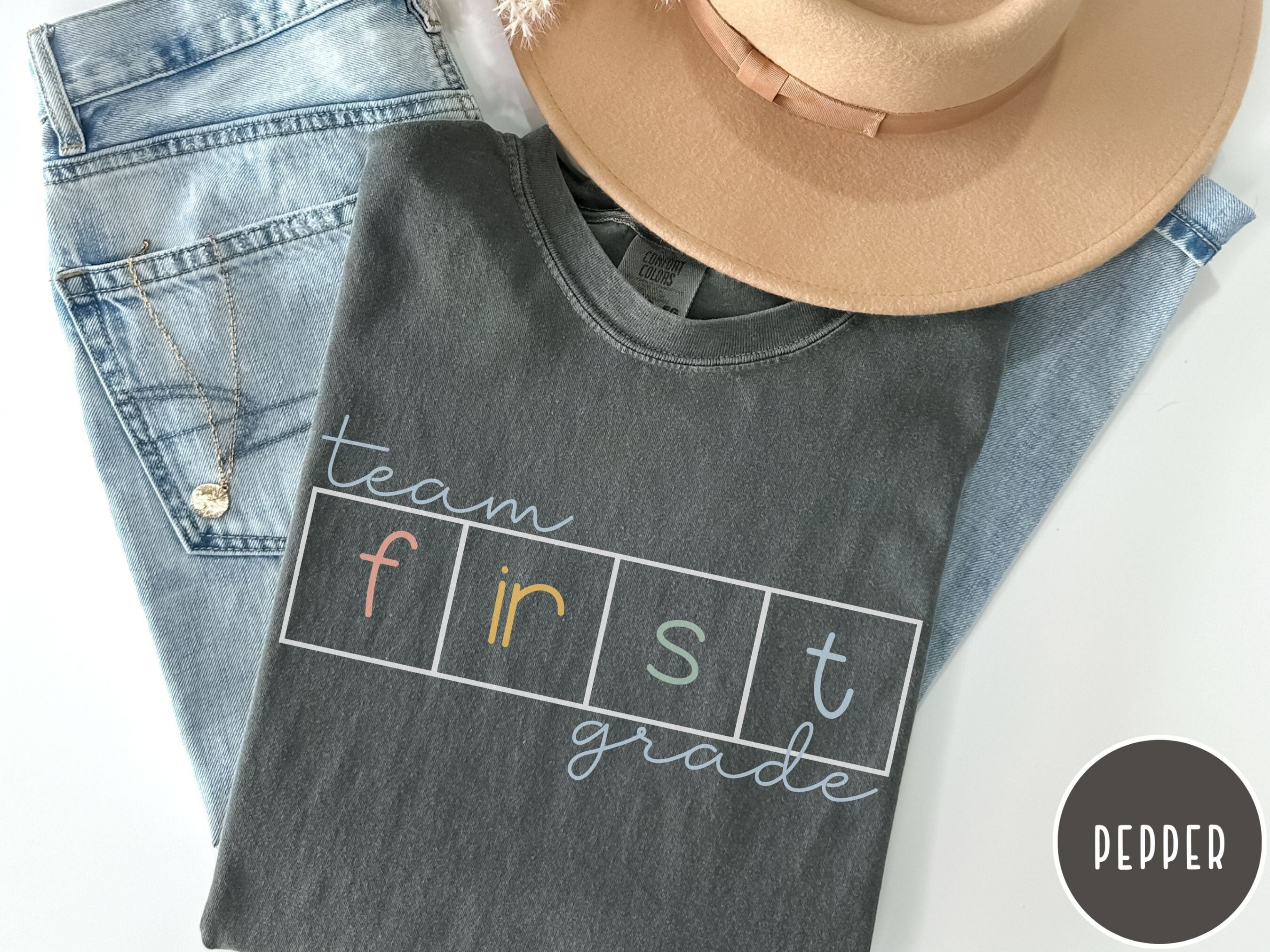 Team 1st Grade Comfort Colors Shirt, First Grade Team Shirt, Science of Reading Shirt, Back to School Shirts for Teachers, 1st Grade Team