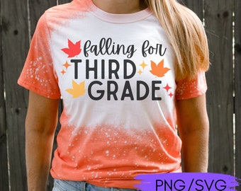 Falling for 3rd Grade svg png, Third Grade Fall svg png, Fall 3rd Grade svg png, Halloween Shirt svg png, Autumn Teacher svg png