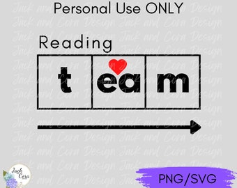 Reading Team SVG, Reading Interventionist svg, Reading Interventionist Team png, Science of Reading svg, Reading svg for Teachers