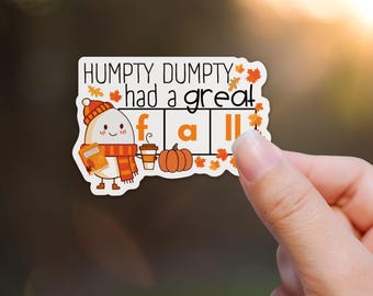 Humpty Dumpty Reading Sticker, Science of Reading, Structured Literacy, Reading Teacher, Interventionist Sticker, Laptop Sticker