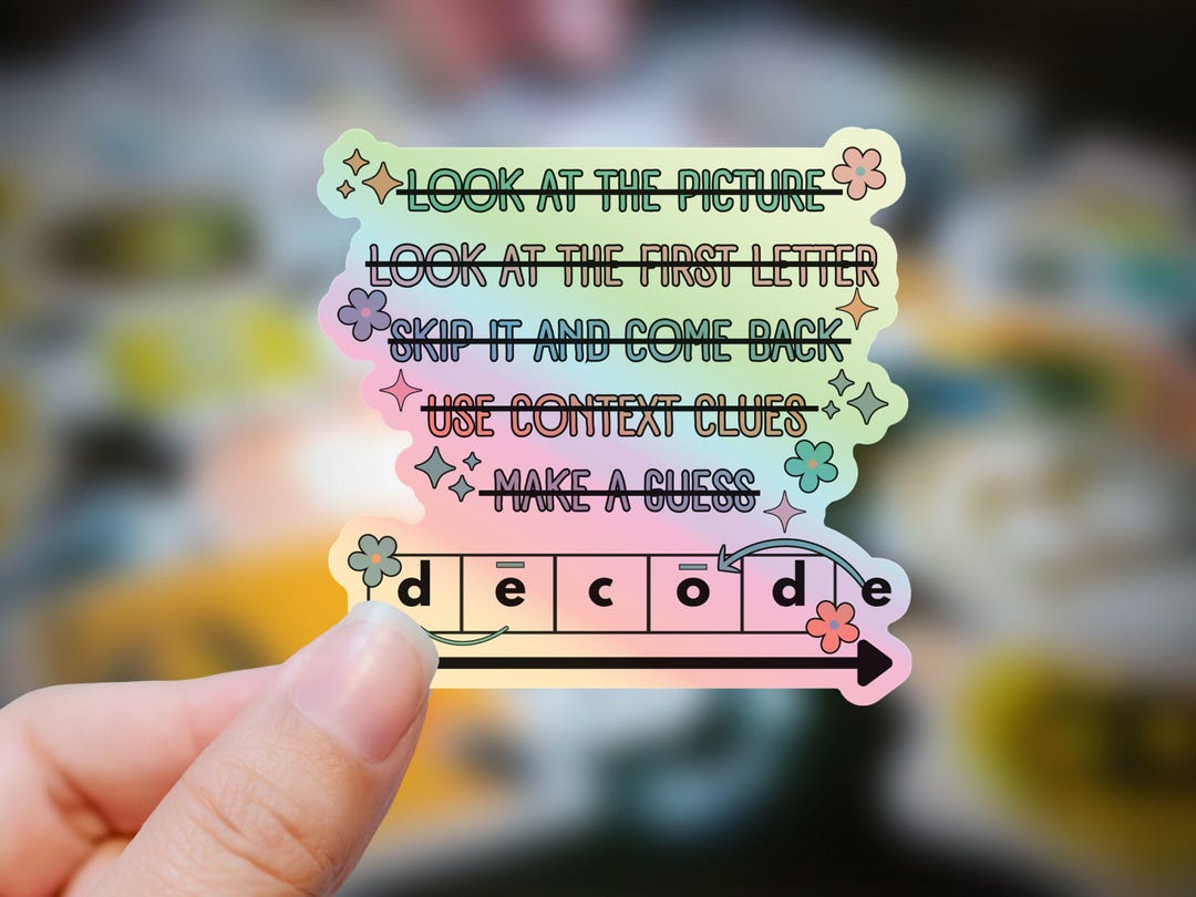 Decode Holographic Sticker, Science of Reading, Structured Literacy ...