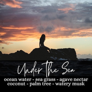 UNDER THE SEA | Ocean Water, Sea Grass, Agave Nectar, Coconut, Palm Tree, Watery Musk | Disney Inspired Perfume