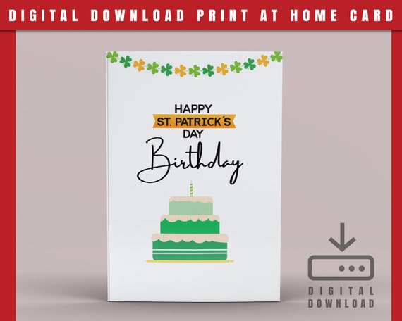 printable st patricks day birthday cards