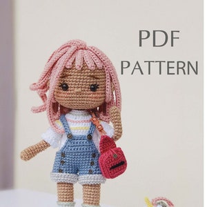 Crochet Doll Pattern, Tina Doll, Amigurumi Doll Pattern,  PDF English Tutorial.