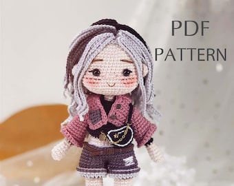 Crochet Doll Pattern, Mon Doll, Amigurumi Doll Pattern, PDF English Tutorial.