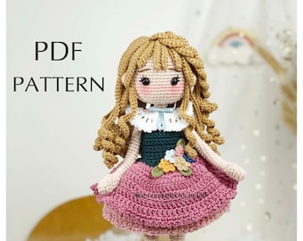 Crochet Doll Pattern, Lilly Doll, Amigurumi Doll Pattern, PDF English Tutorial.