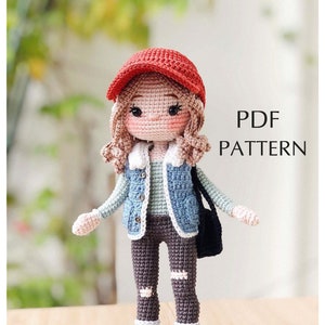 Crochet Doll Pattern, Lane doll, Amigurumi Doll Pattern, PDF in English