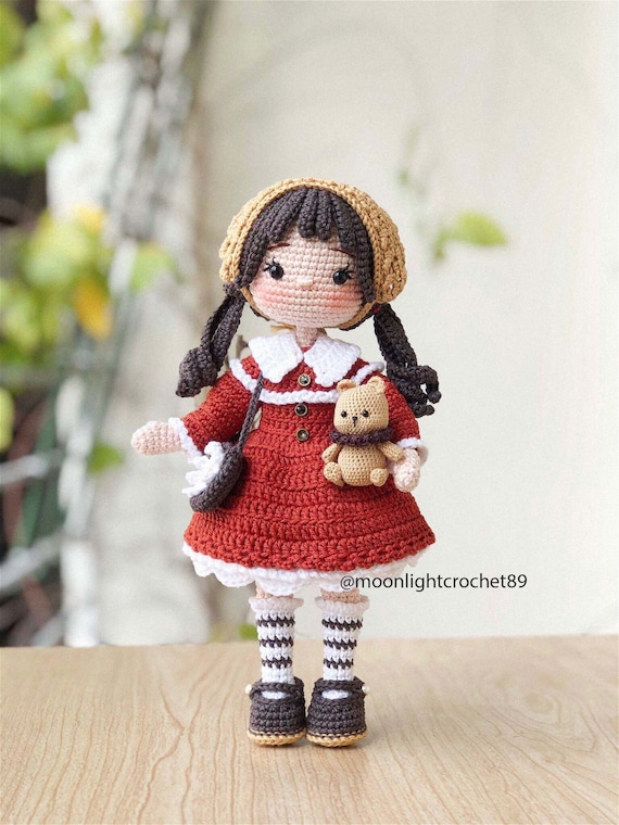 Buy Crochet Doll Pattern, Jolie Doll, Amigurumi Doll Pattern, PDF