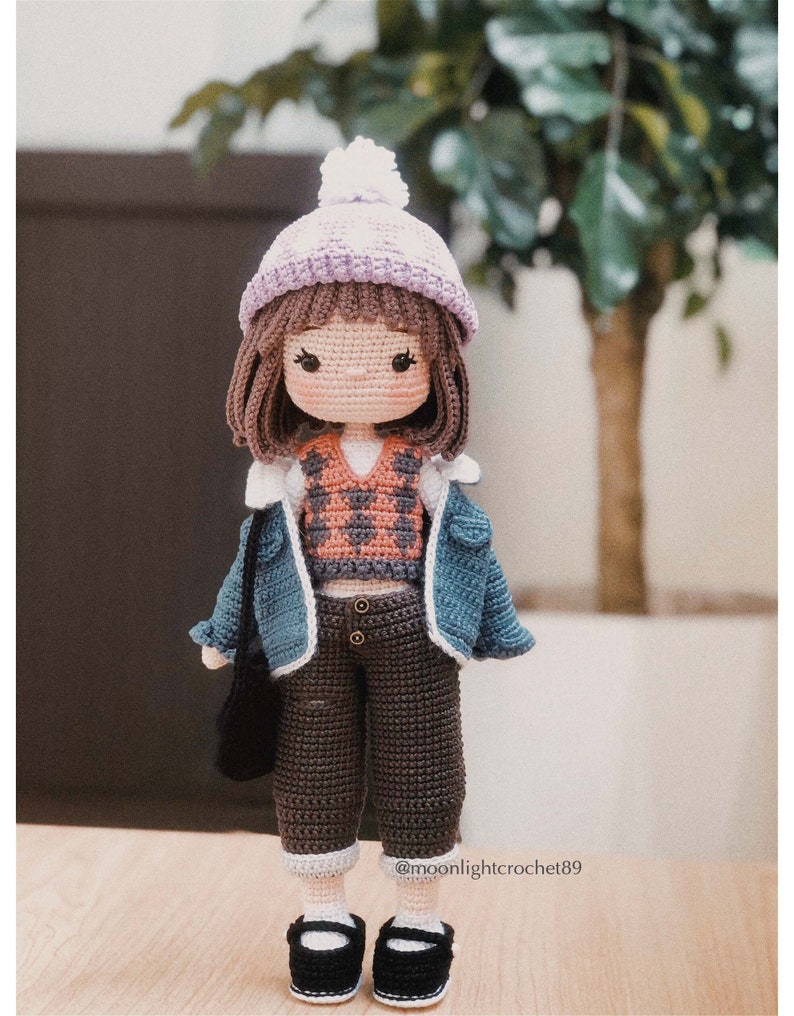 Crochet Doll Pattern, Alana doll, Amigurumi Doll Pattern, PDF in English. zdjęcie 6