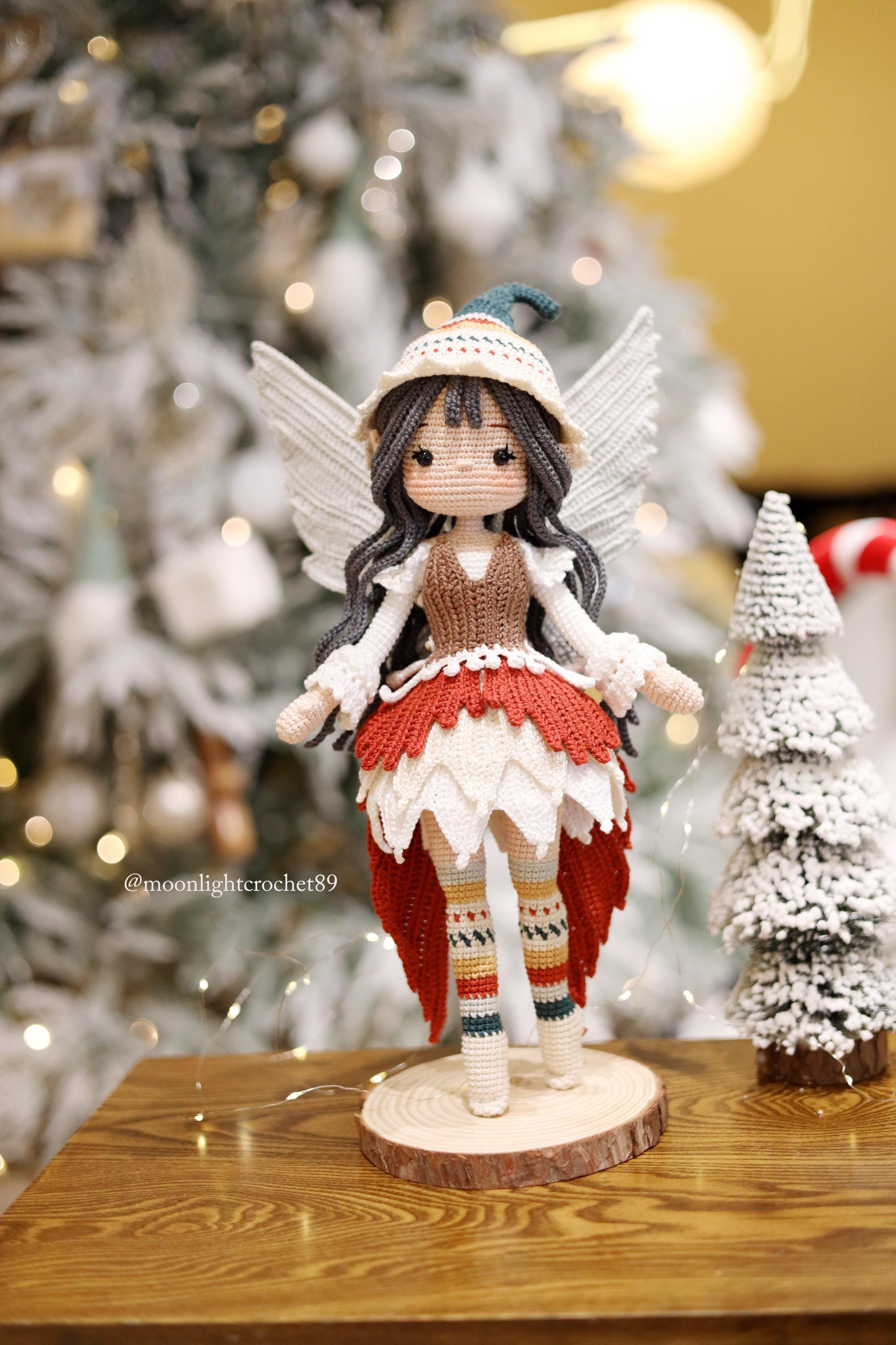 Christmas Fairy Crochet Doll Pattern, Eiralia Amigurumi Doll PDF