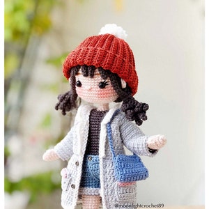 Modèle de poupée au crochet, poupée Linda, modèle de poupée Amigurumi, PDF en anglais, français, espagnol. image 2