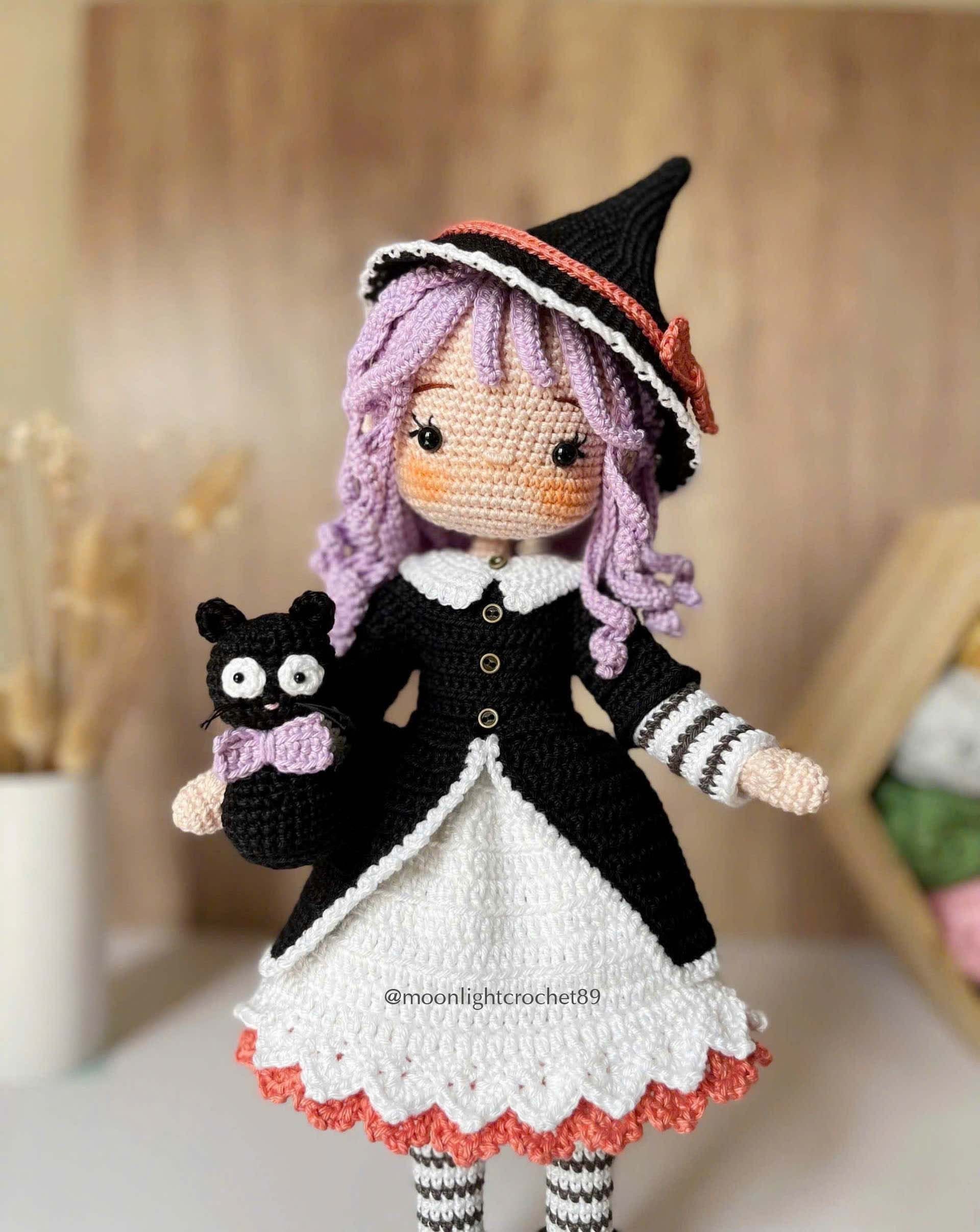 Crochet Doll Pattern, Agatha Doll, Amigurumi Doll Pattern, PDF